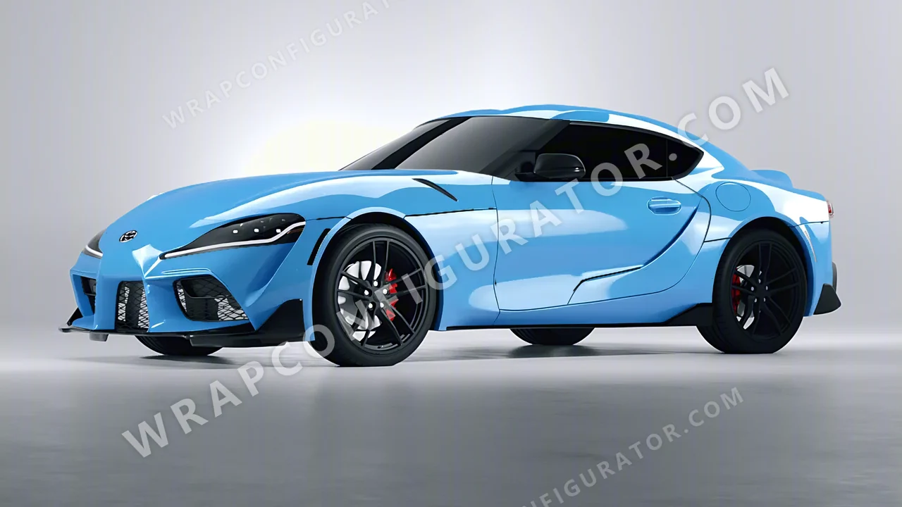 Blue Toyota Supra GR 2020 wrapped in ORACAL Ice Blue 970RA-056G