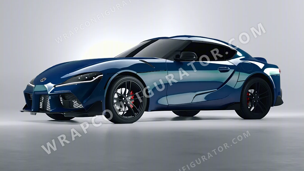 Blue Toyota Supra GR 2020 wrapped in ORACAL Indigo Blue 970RA-544G