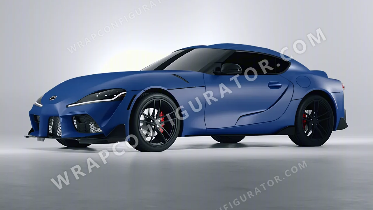 Blue Toyota Supra GR 2020 wrapped in ORACAL Indigo Blue 970RA-544M