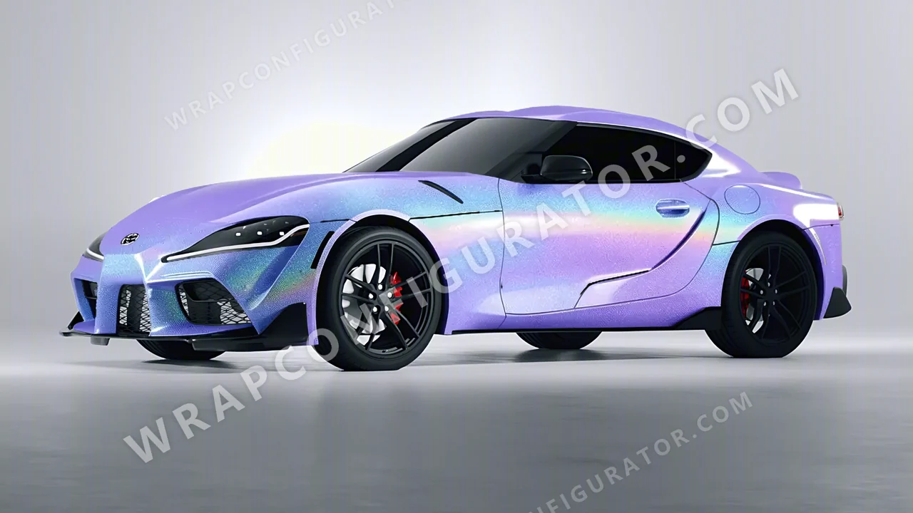 Blue Toyota Supra GR 2020 wrapped in ORACAL Intergalactic Blue 970RA-155G