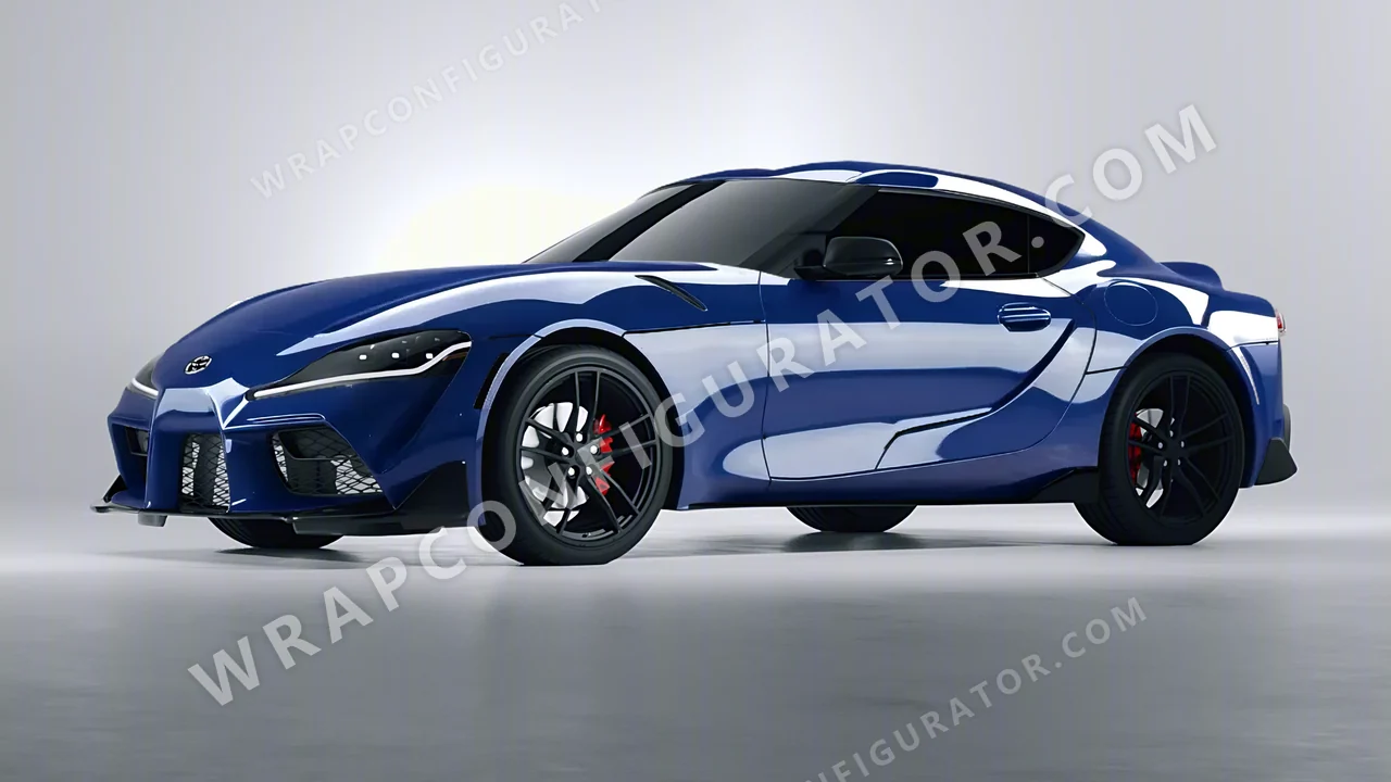 Blue Toyota Supra GR 2020 wrapped in ORACAL Light Navy 970RA-564G