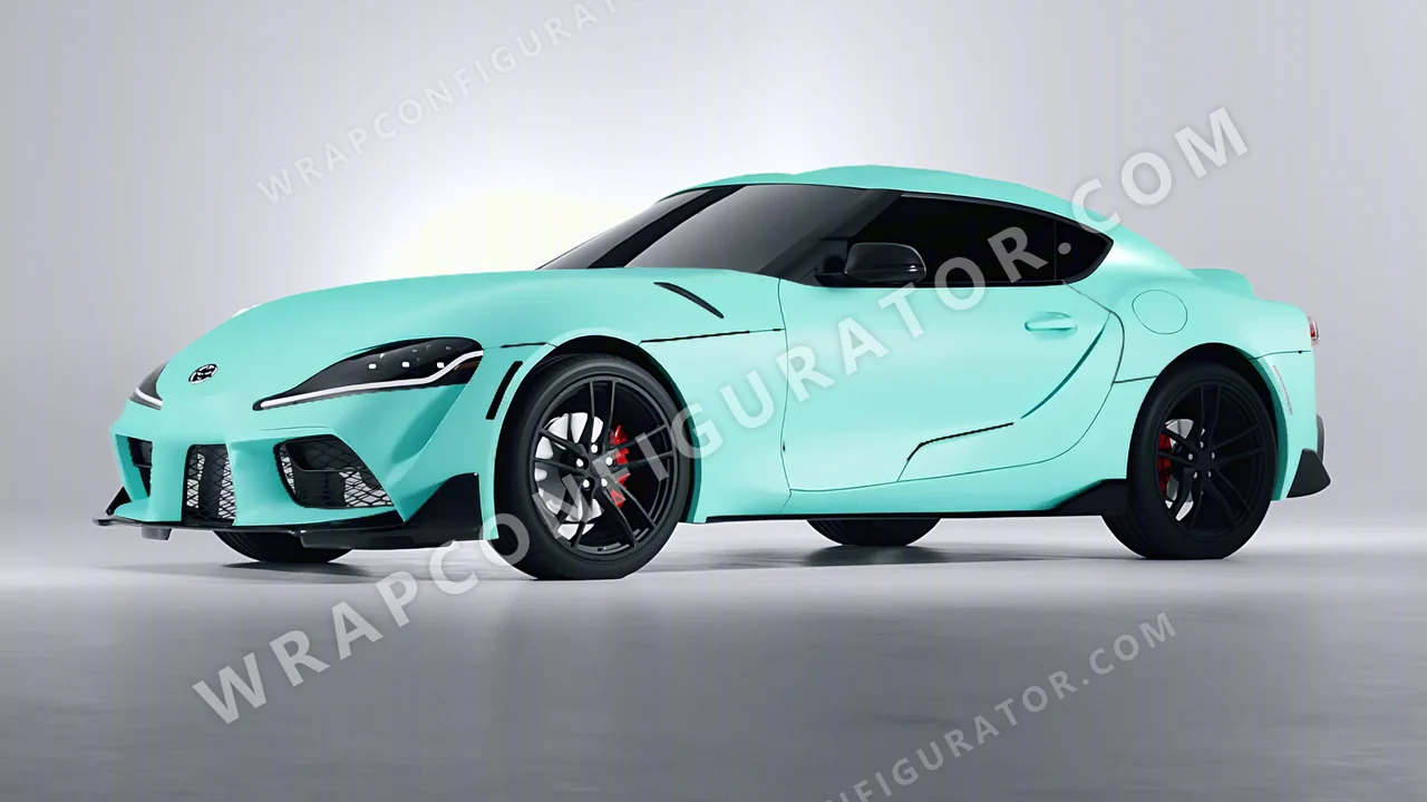 Blue Toyota Supra GR 2020 wrapped in ORACAL Mint 970RA-055M