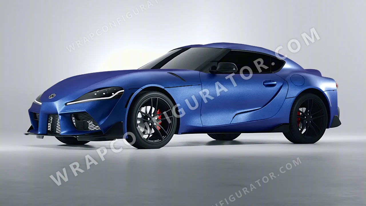 Blue Toyota Supra GR 2020 wrapped in ORACAL Night Blue 970RA-196M