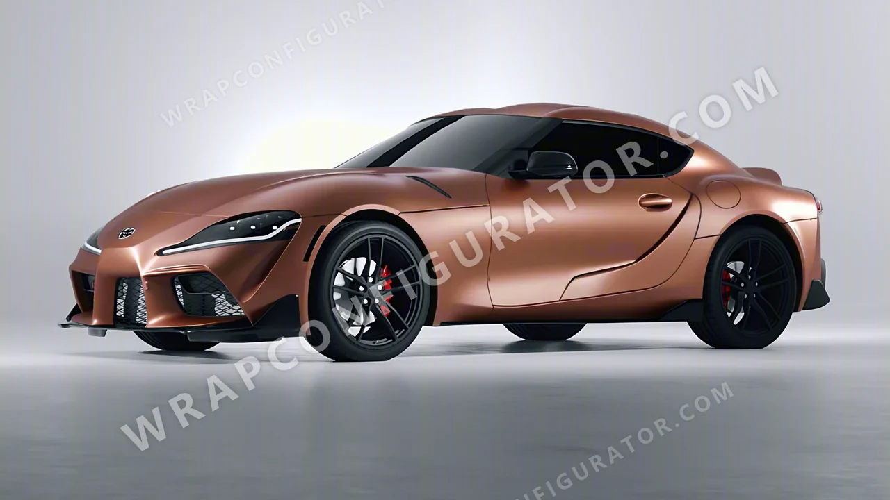 Brown Toyota Supra GR 2020 wrapped in Avery Dennison Brown SW900-929-M