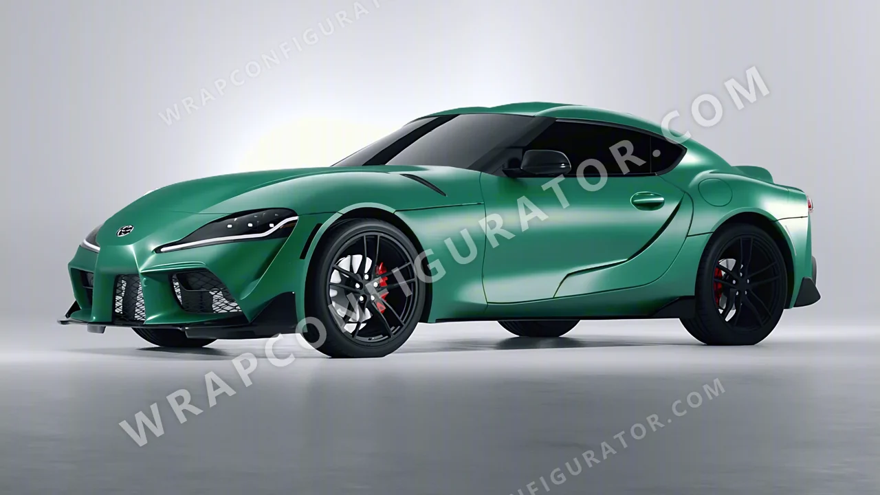 Green Toyota Supra GR 2020 wrapped in Avery Dennison Emerald Green SW900-771-O