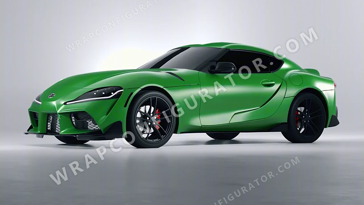 Green Toyota Supra GR 2020 wrapped in Avery Dennison Grass Green SW900-758-O