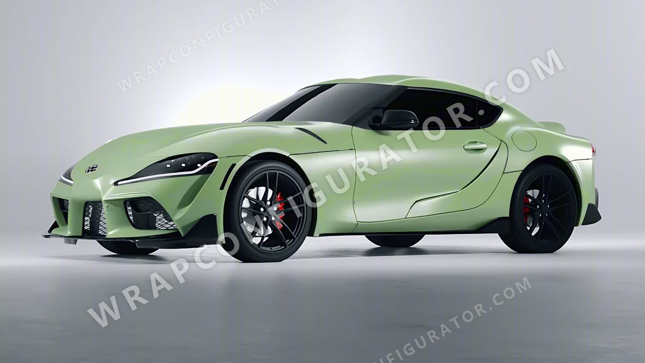 Green Toyota Supra GR 2020 wrapped in Avery Dennison Light Pistachio SW900-728-O