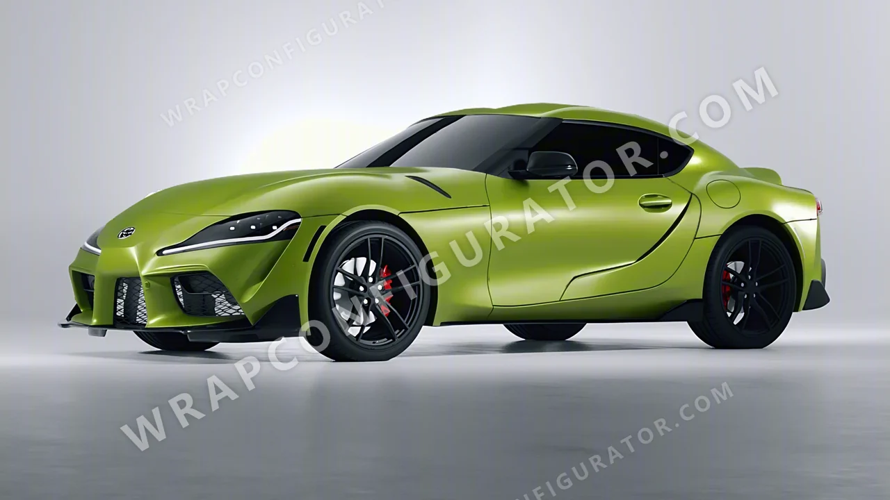 Green Toyota Supra GR 2020 wrapped in Avery Dennison Lime Green SW900-731-O