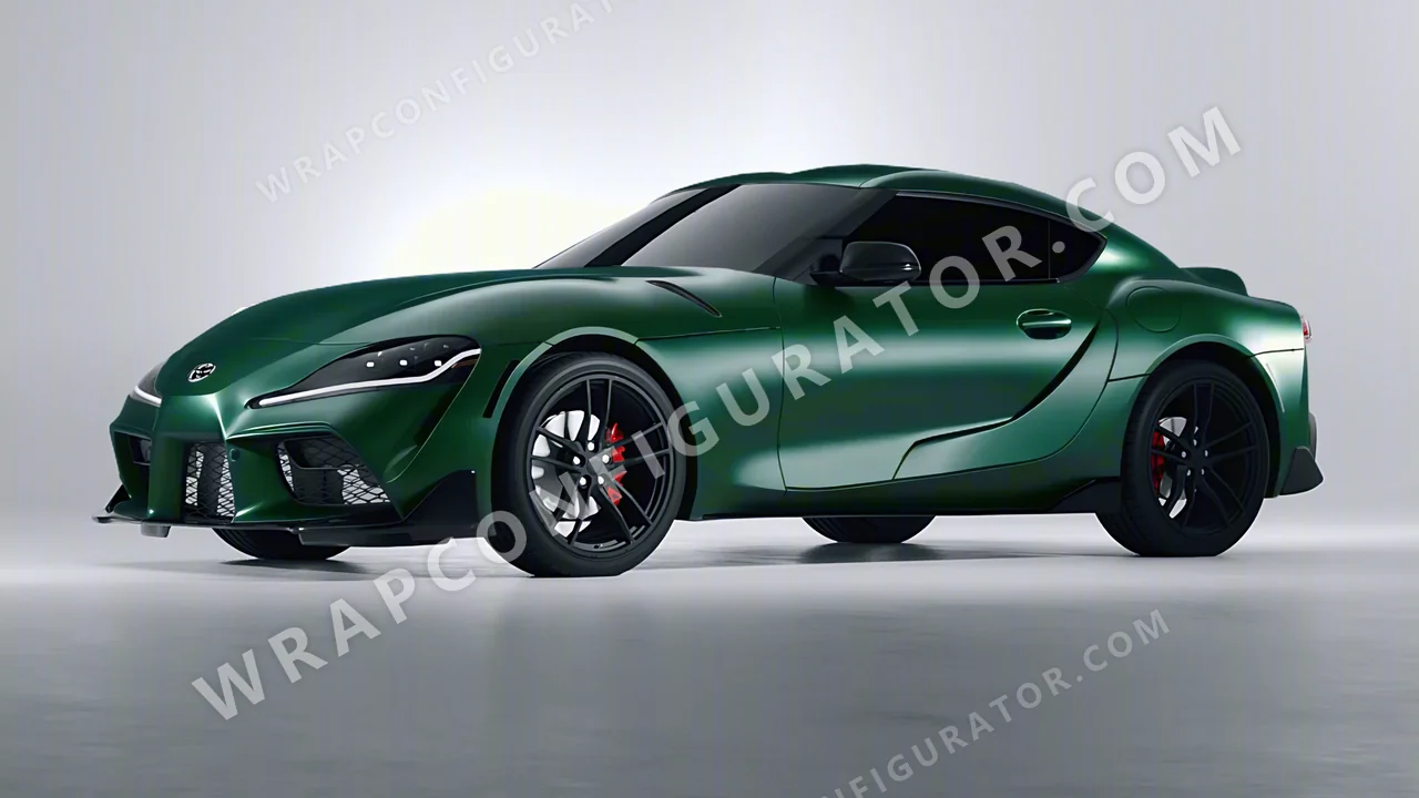 Green Toyota Supra GR 2020 wrapped in Avery Dennison Pearl Dark Green SW900-796-S