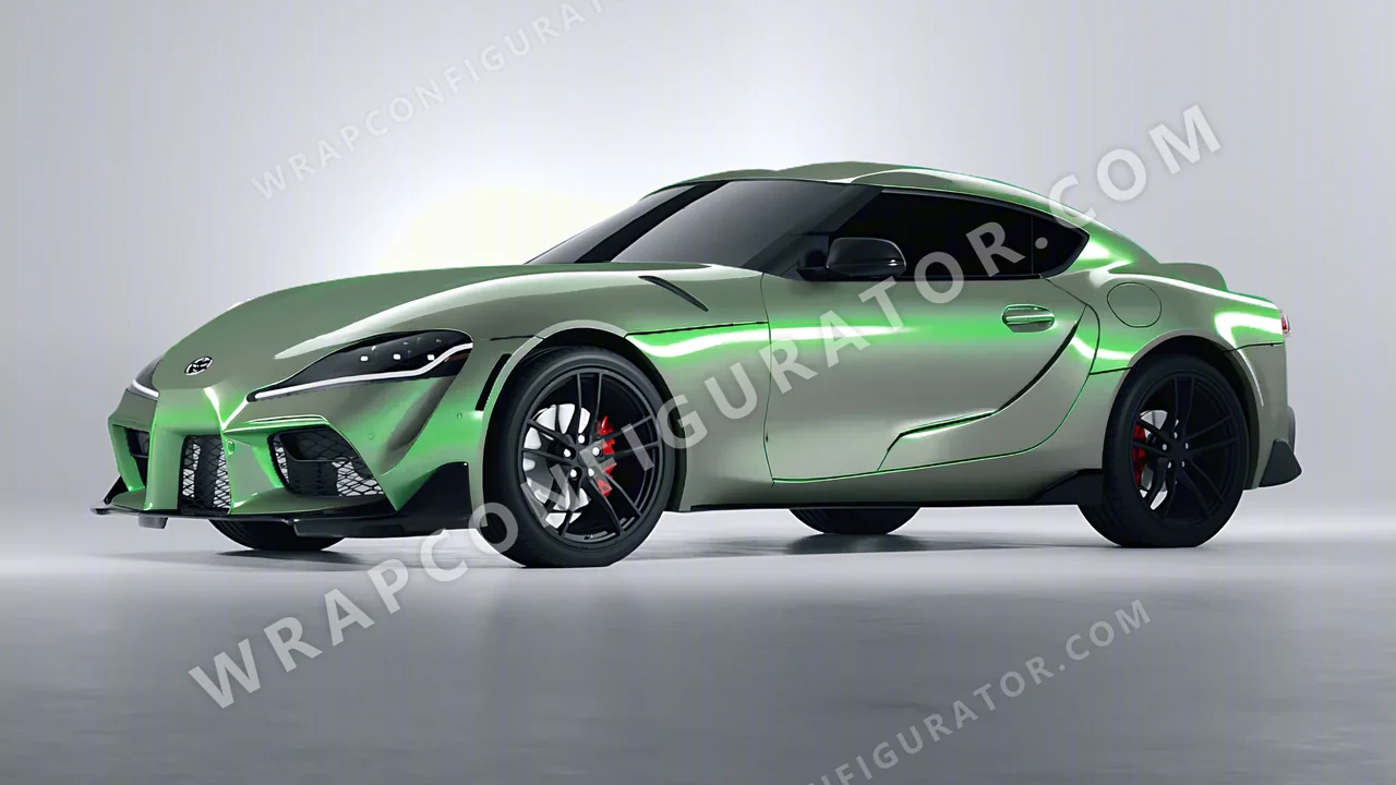 Green Toyota Supra GR 2020 wrapped in Colourshield PPF by HyperPro Gray Green CGM10-P