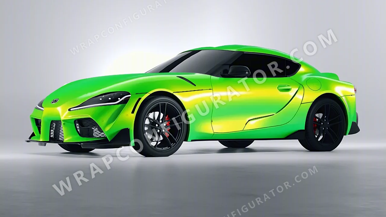 Green Toyota Supra GR 2020 wrapped in Colourshield PPF by HyperPro Green GSF02-P