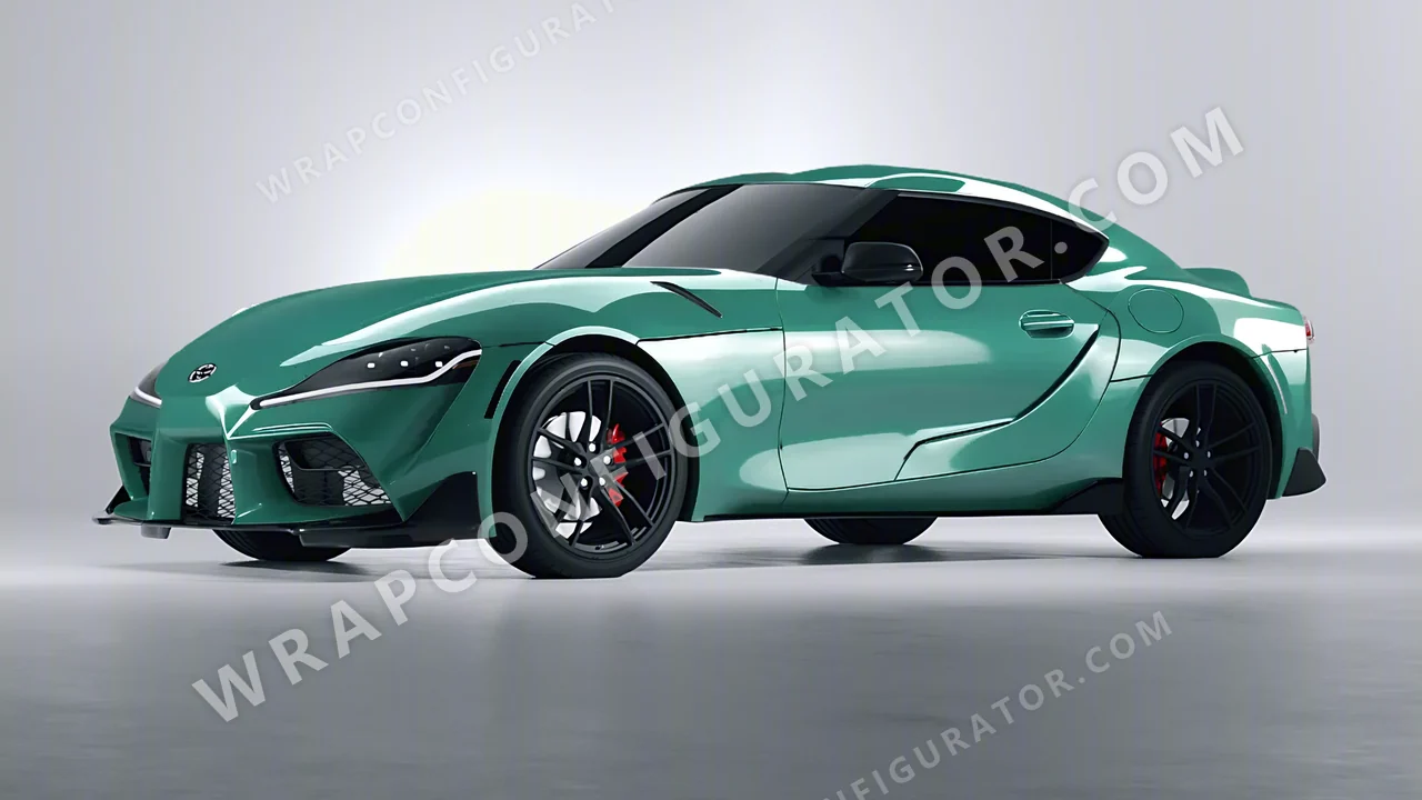 Green Toyota Supra GR 2020 wrapped in Colourshield PPF by HyperPro Jade Green HGF93-P