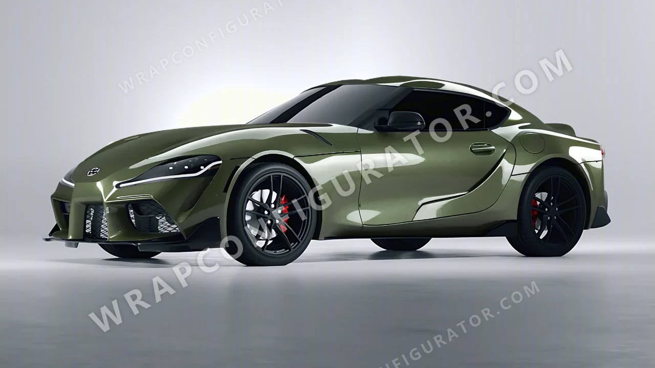 Green Toyota Supra GR 2020 wrapped in Colourshield PPF by HyperPro Laurel Green HGM53-P