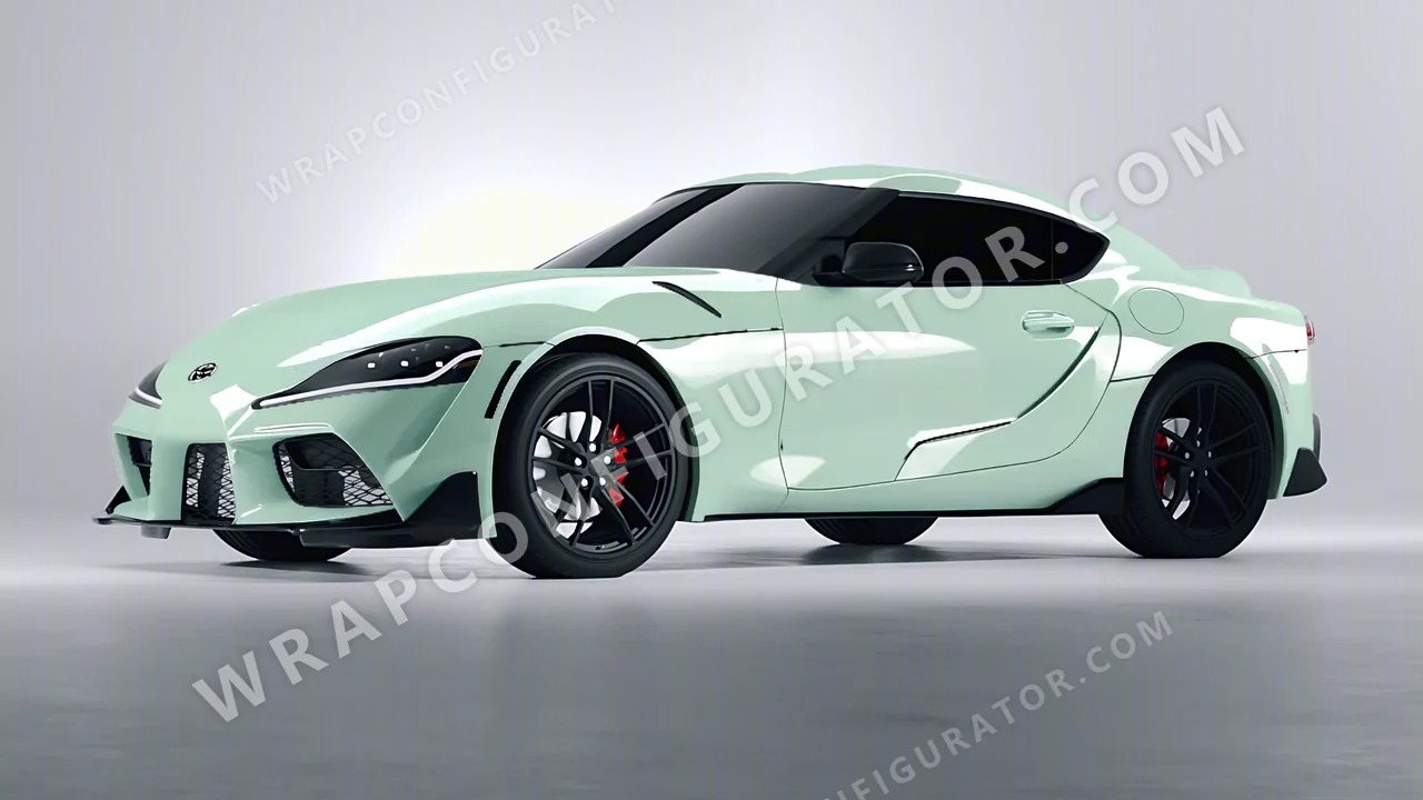 Green Toyota Supra GR 2020 wrapped in Colourshield PPF by HyperPro Light Mint Green HGF41-P