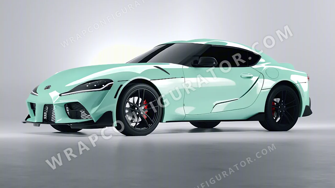 Green Toyota Supra GR 2020 wrapped in Colourshield PPF by HyperPro Mint Green HGF80-P