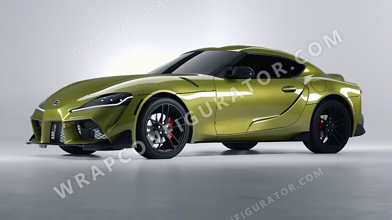Green Toyota Supra GR 2020 wrapped in Colourshield PPF by HyperPro Olive Green HGM25-P
