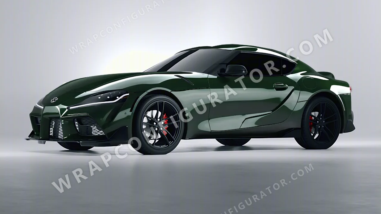 Green Toyota Supra GR 2020 wrapped in Colourshield PPF by HyperPro Racing Green HGF84-P