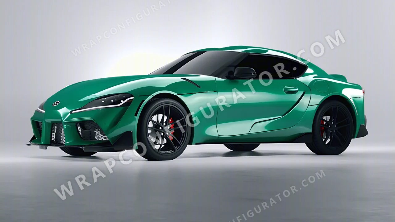 Green Toyota Supra GR 2020 wrapped in Colourshield PPF by HyperPro Sea Green HGF79-P