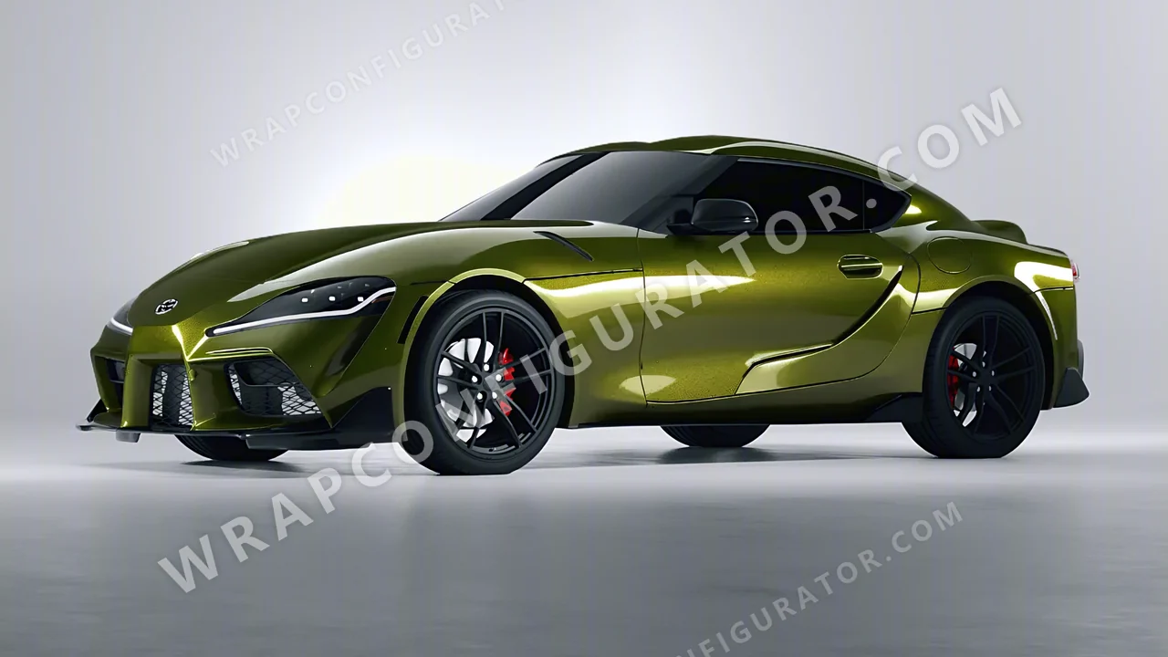 Green Toyota Supra GR 2020 wrapped in Colourshield PPF by HyperPro Seaweed Green HGM47-P