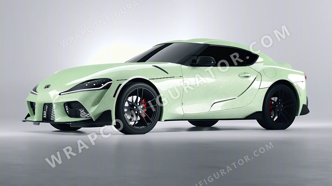 Green Toyota Supra GR 2020 wrapped in Colourshield PPF by HyperPro Spring Green GPF08-P