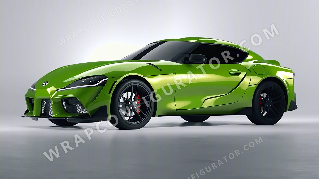 Green Toyota Supra GR 2020 wrapped in Inozetek Dynamic PPF Drift HQ Java Green DHQ999