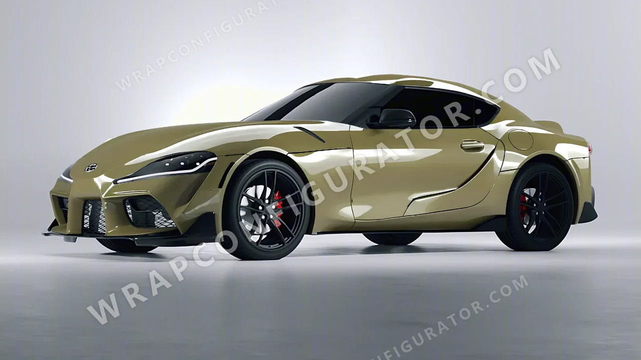 Green Toyota Supra GR 2020 wrapped in Inozetek Dynamic PPF Khaki Green DPPF932