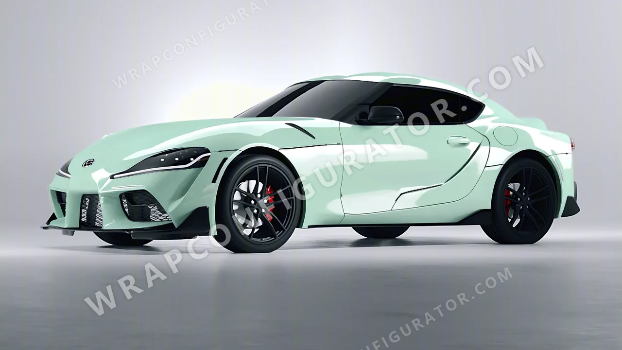 Green Toyota Supra GR 2020 wrapped in Inozetek Dynamic PPF Light Mint DPPF934