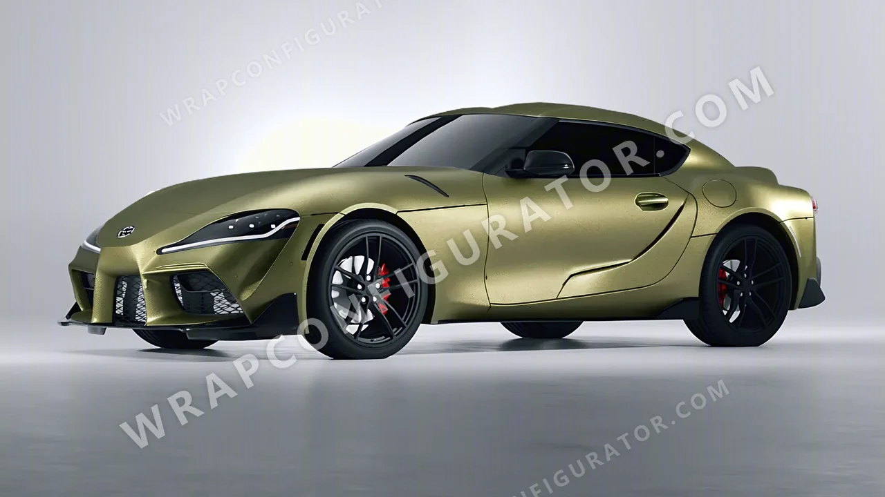Green Toyota Supra GR 2020 wrapped in Inozetek Dynamic PPF Titanium Green DPPF817