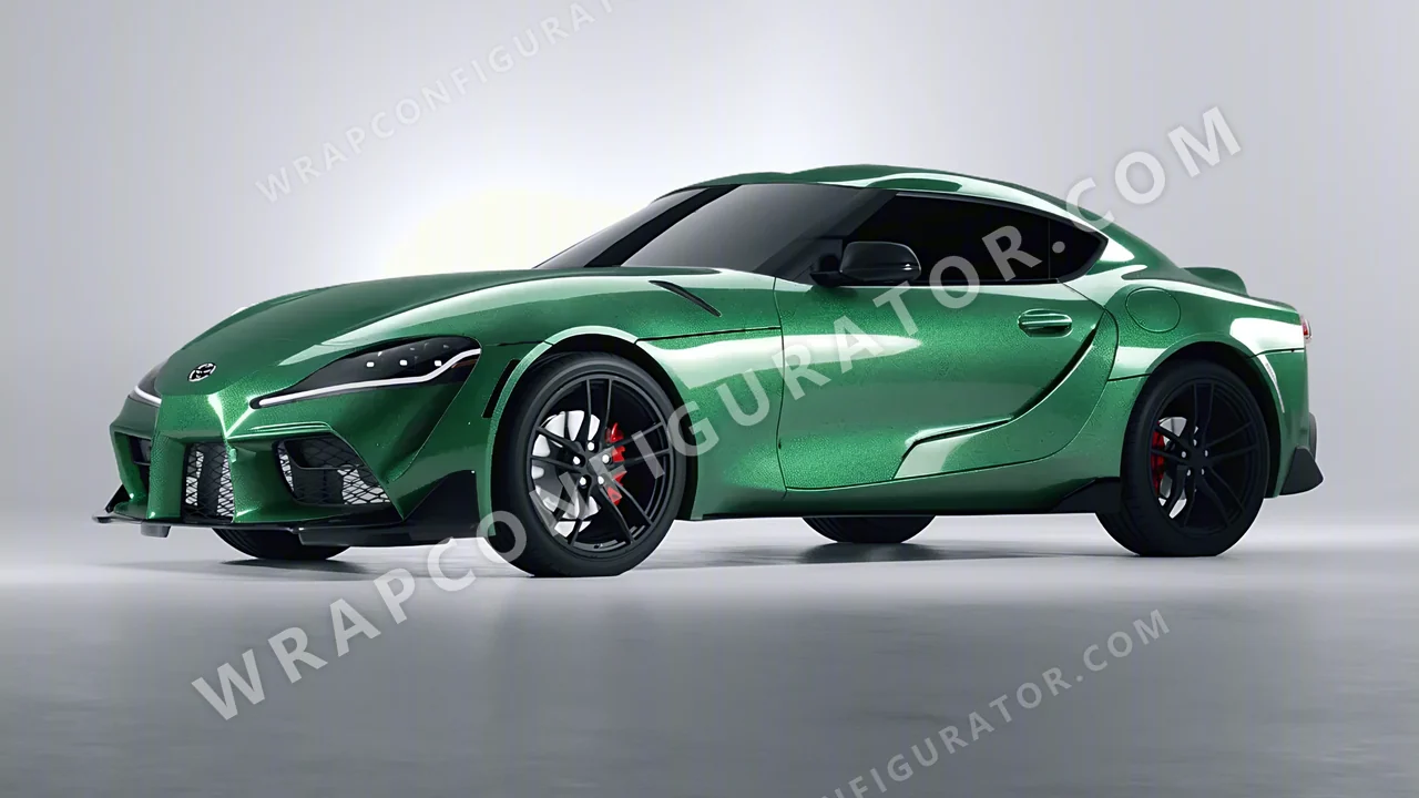 Green Toyota Supra GR 2020 wrapped in KPMF Envious Green K75407
