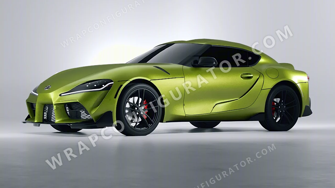 Green Toyota Supra GR 2020 wrapped in KPMF Matt Viper Green K75542