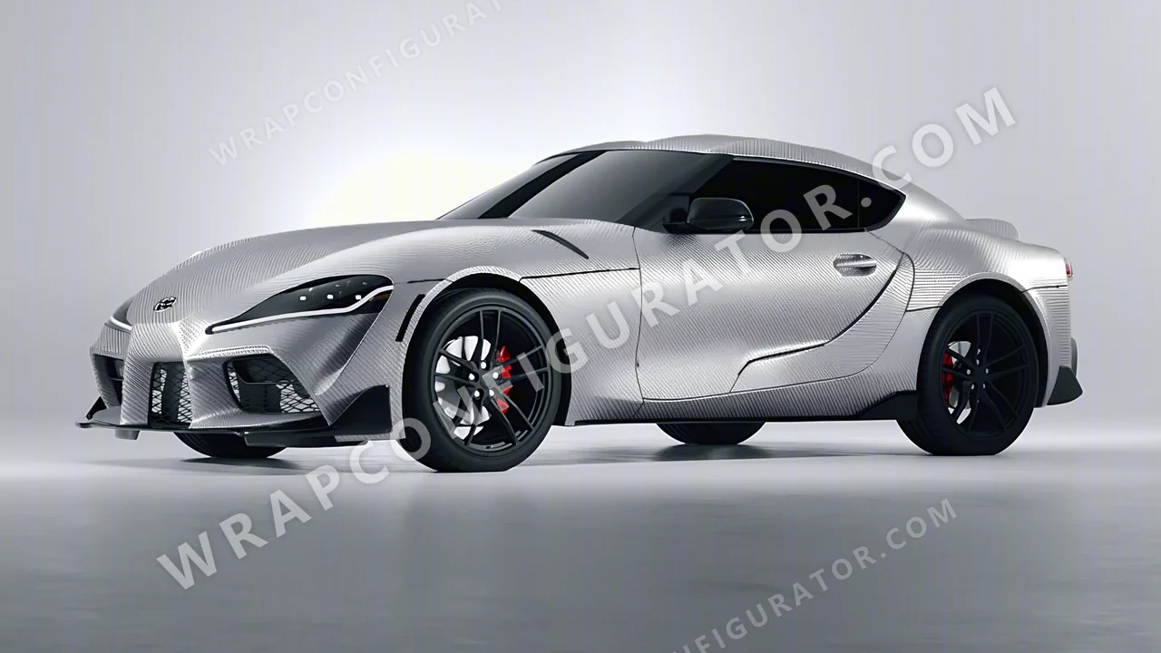 Grey Toyota Supra GR 2020 wrapped in 3M Carbon Fiber Anthracite CFS201