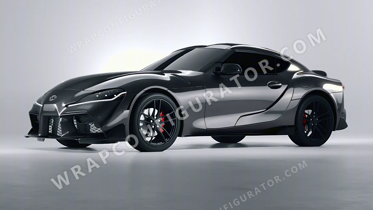 Grey Toyota Supra GR 2020 wrapped in 3M Gloss Anthracite G201