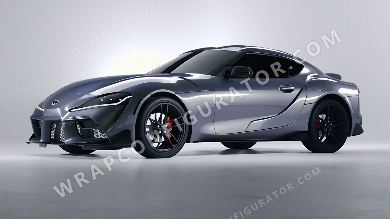 Grey Toyota Supra GR 2020 wrapped in 3M Gloss Glacier Gray GP291