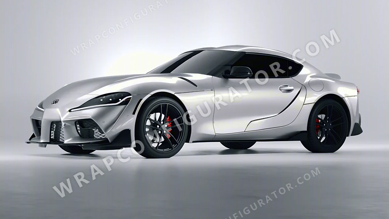 Grey Toyota Supra GR 2020 wrapped in 3M Gloss Sterling Silver G251
