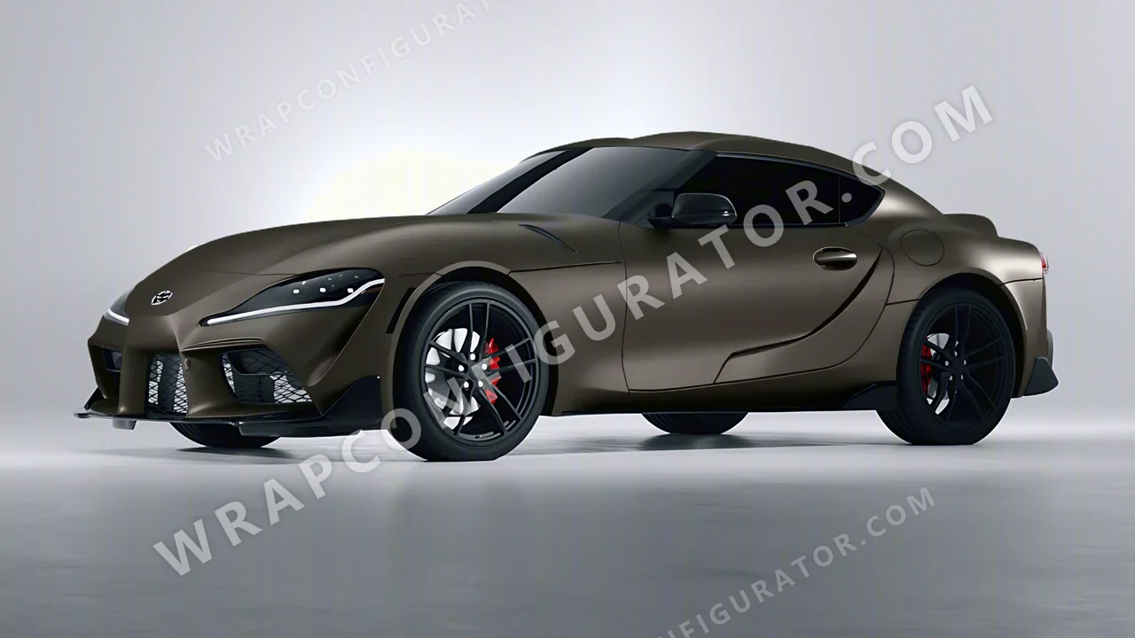Grey Toyota Supra GR 2020 wrapped in 3M Matte Charcoal Metallic M211