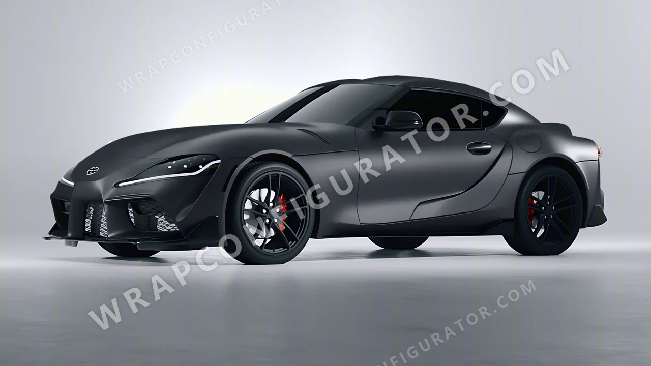 Grey Toyota Supra GR 2020 wrapped in 3M Matte Dark Gray M261