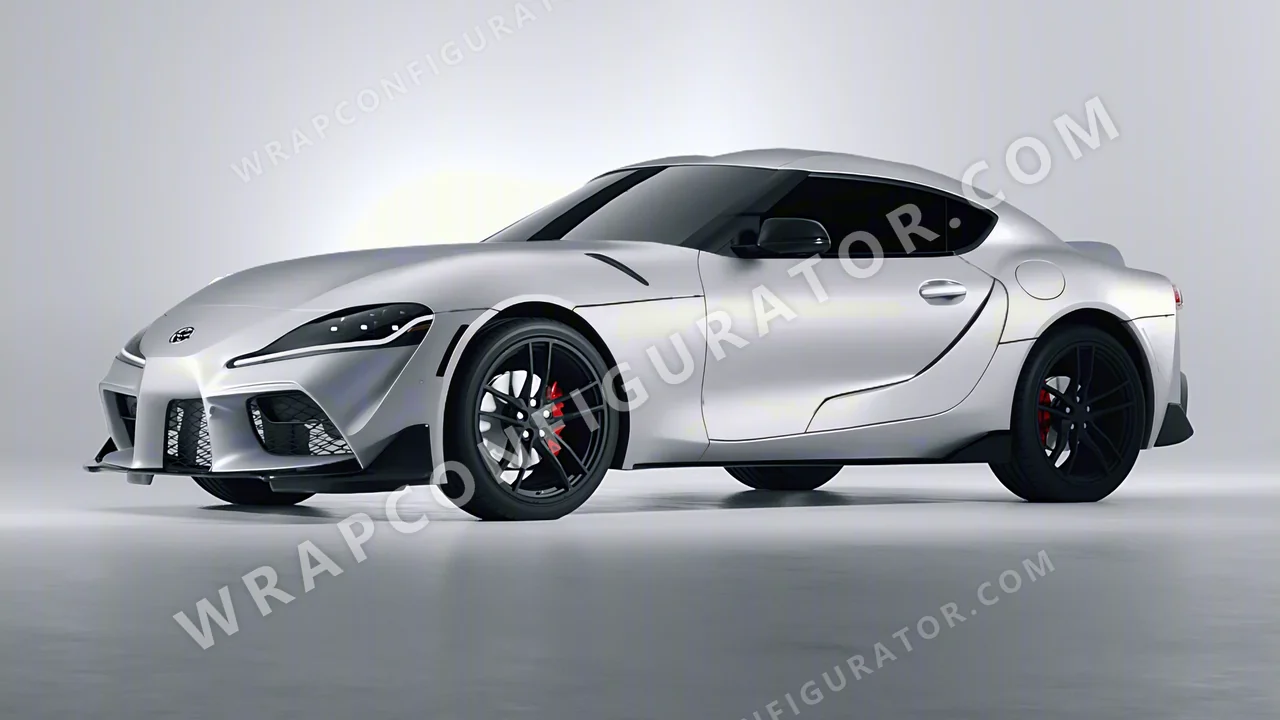 Grey Toyota Supra GR 2020 wrapped in 3M Matte Silver M21