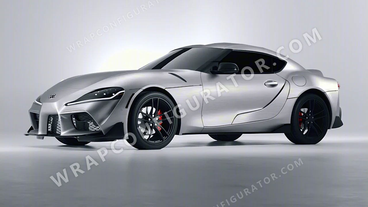 Grey Toyota Supra GR 2020 wrapped in Avery Dennison Brushed Titanium SW900-802-X