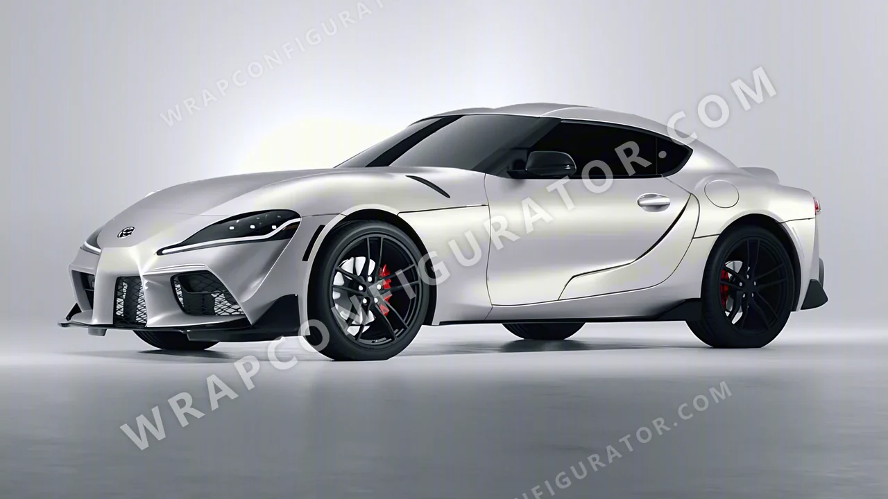 Grey Toyota Supra GR 2020 wrapped in Avery Dennison Silver SF100-843-S