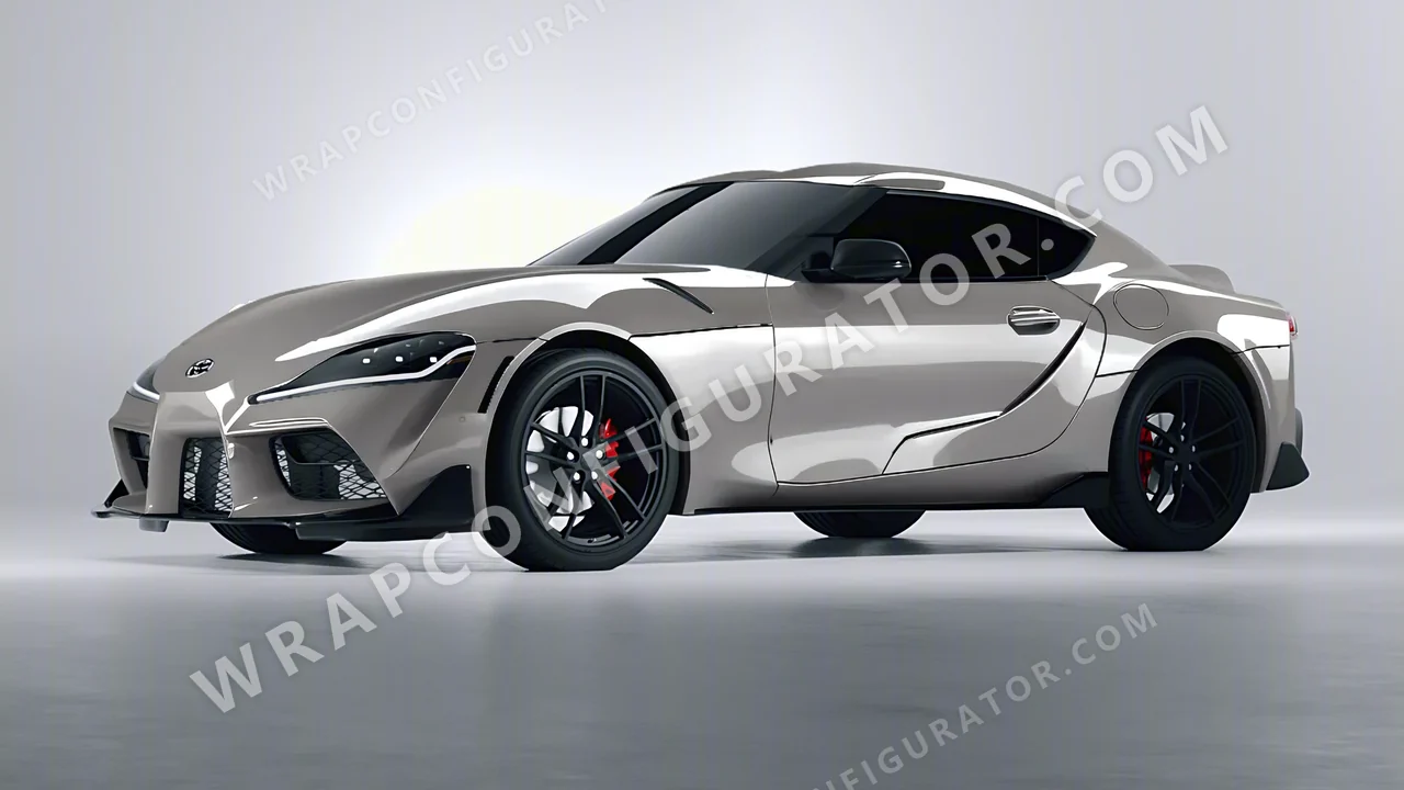 Grey Toyota Supra GR 2020 wrapped in Colourshield PPF by HyperPro Light Space Gray HGF34-P