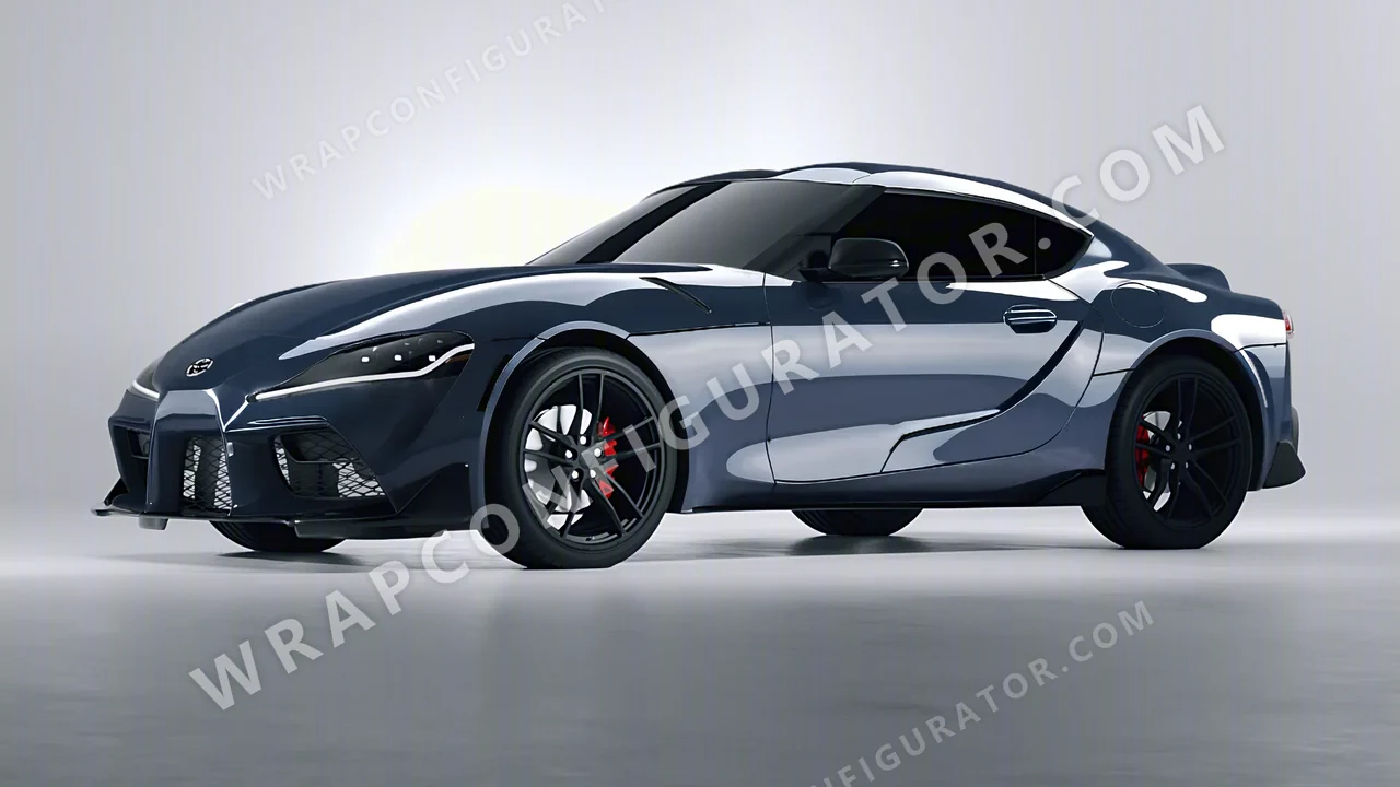 Grey Toyota Supra GR 2020 wrapped in Inozetek Dynamic PPF Blue Graphite Grey DPPF927