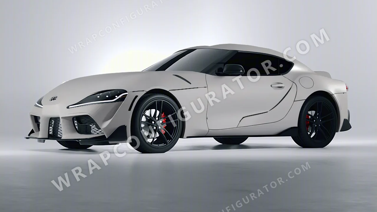 Grey Toyota Supra GR 2020 wrapped in Inozetek Dynamic PPF Shark Grey DPPF818