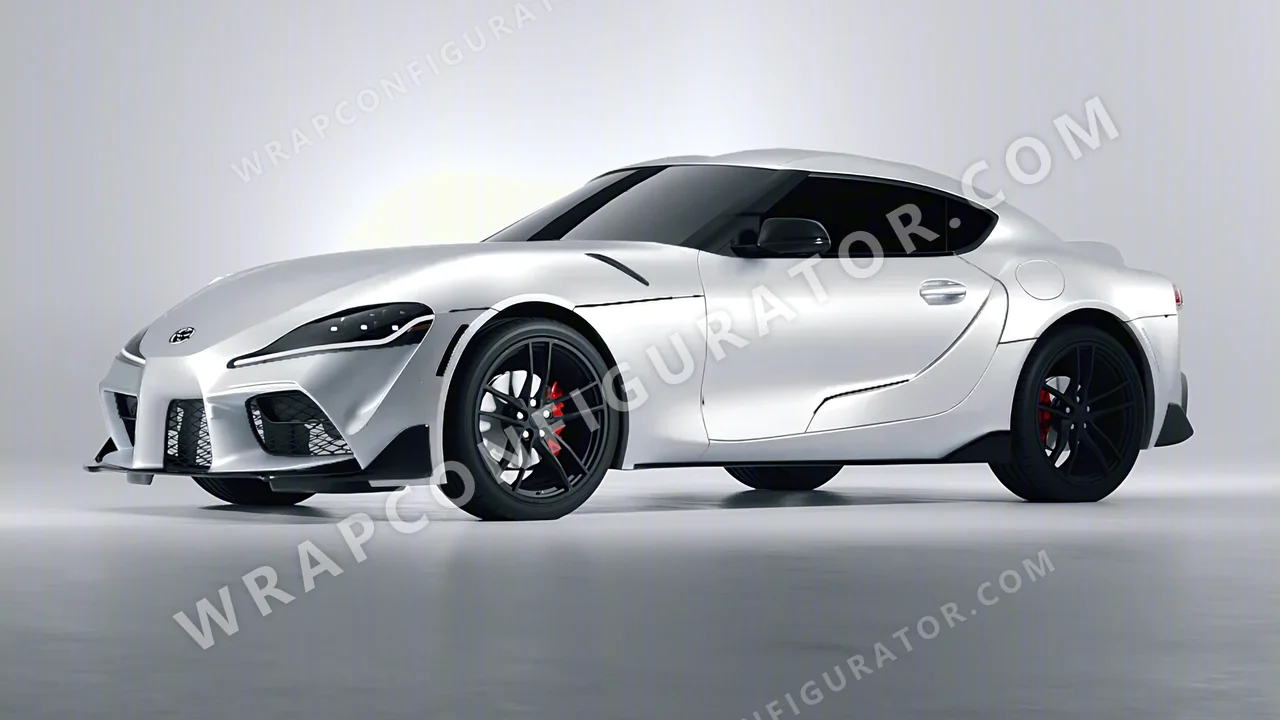 Grey Toyota Supra GR 2020 wrapped in Inozetek Dynamic PPF Silver DPPF803