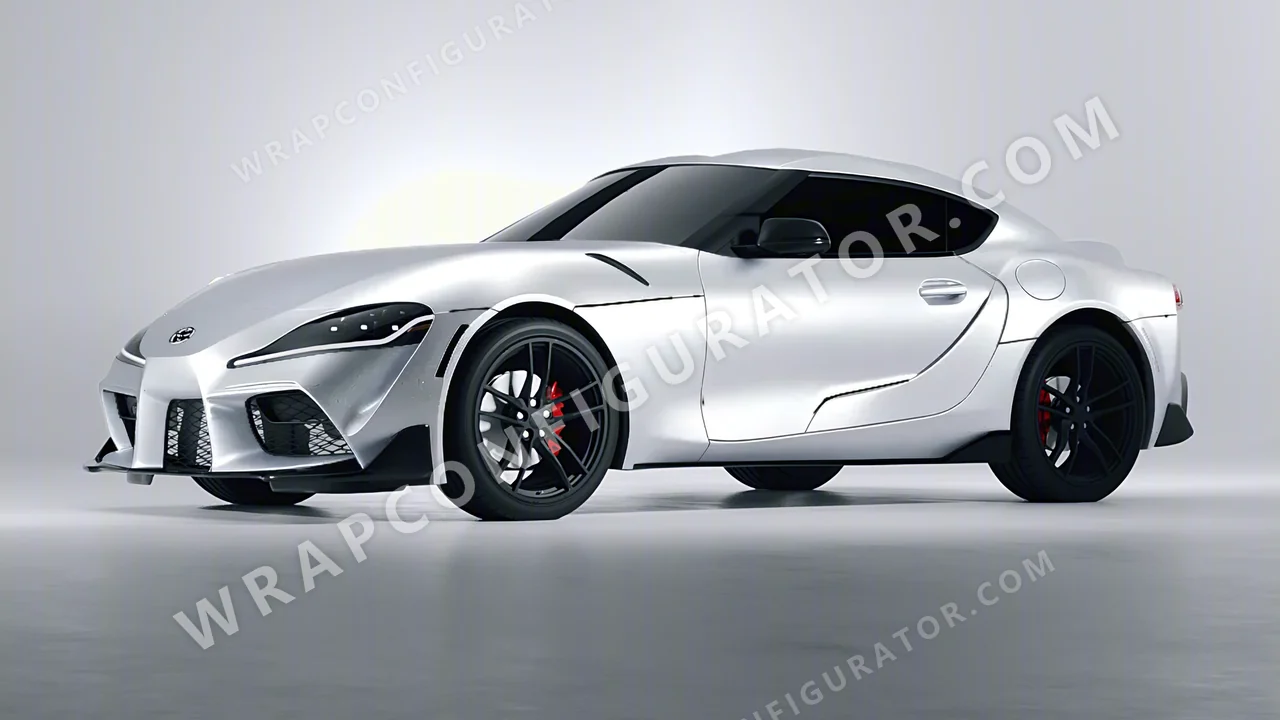 Grey Toyota Supra GR 2020 wrapped in Inozetek Dynamic PPF Star Silver DPPF805