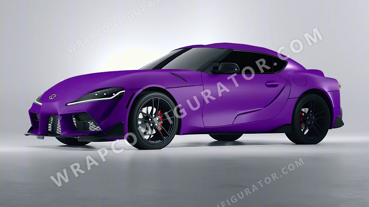 Grey Toyota Supra GR 2020 wrapped in KPMF Matt Iced Amethyst Titanium K75568