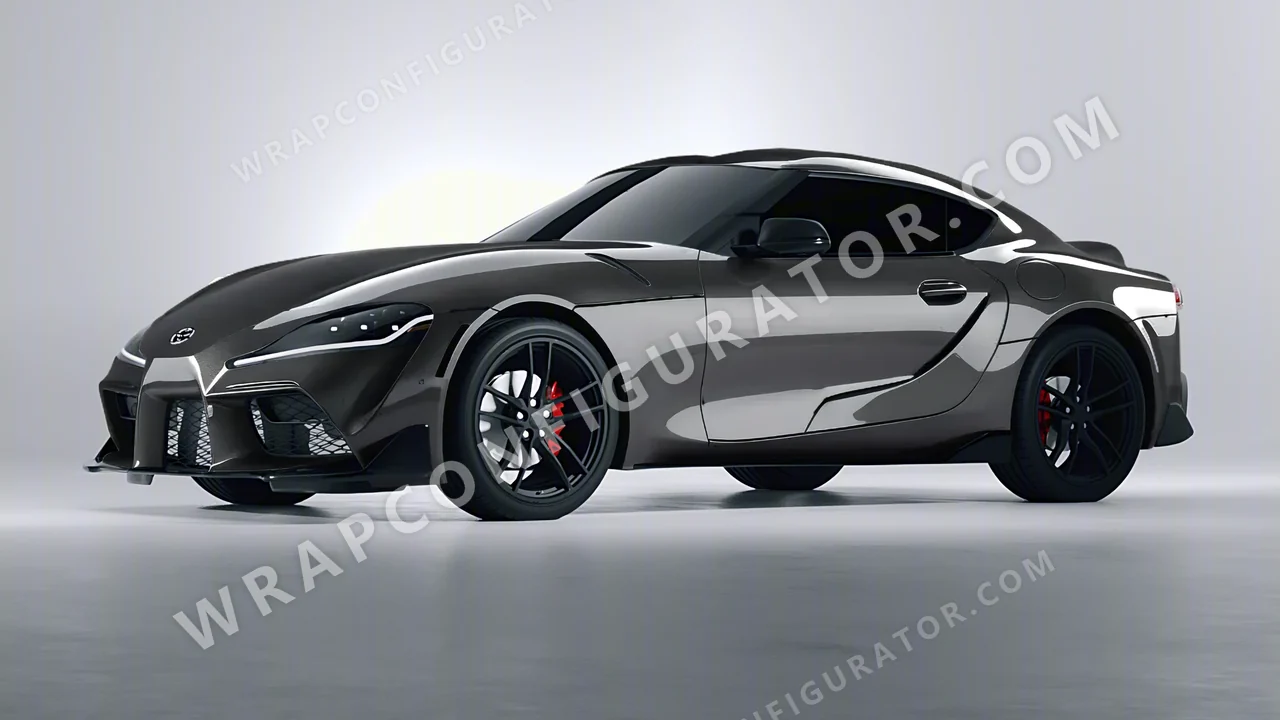 Grey Toyota Supra GR 2020 wrapped in ORACAL Anthracite 970RA-093G