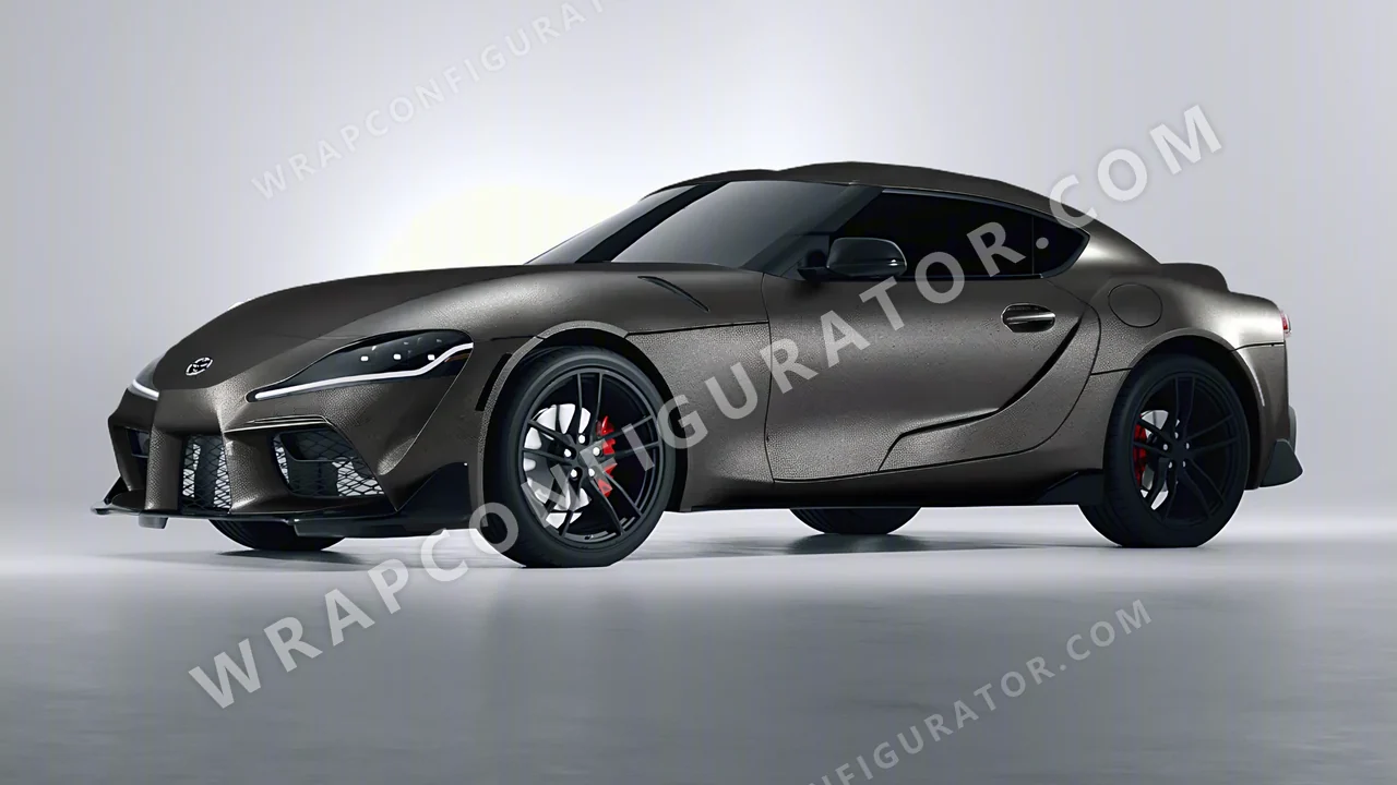 Grey Toyota Supra GR 2020 wrapped in ORACAL Charcoal 970RA-937M