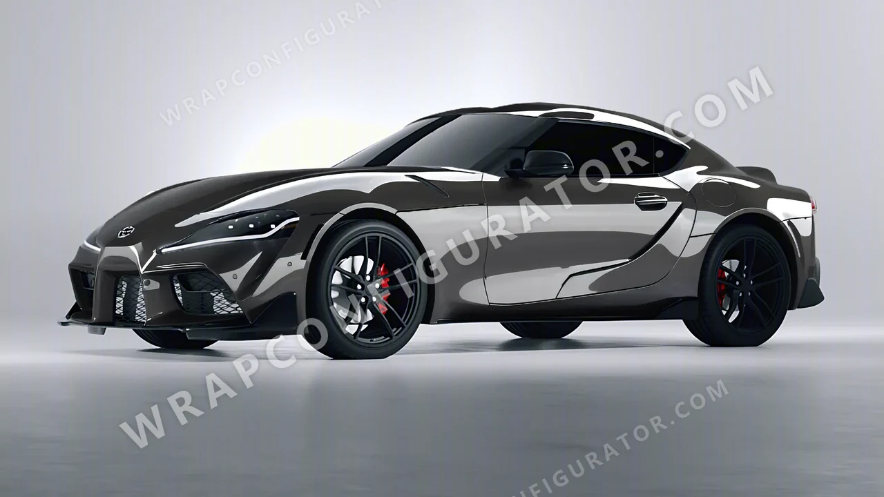Grey Toyota Supra GR 2020 wrapped in ORACAL Dark Grey 970RA-073G