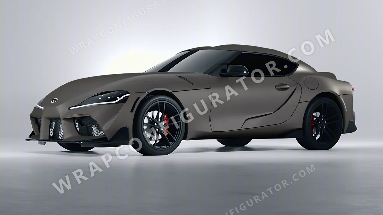 Grey Toyota Supra GR 2020 wrapped in ORACAL Dark Grey 970RA-073M