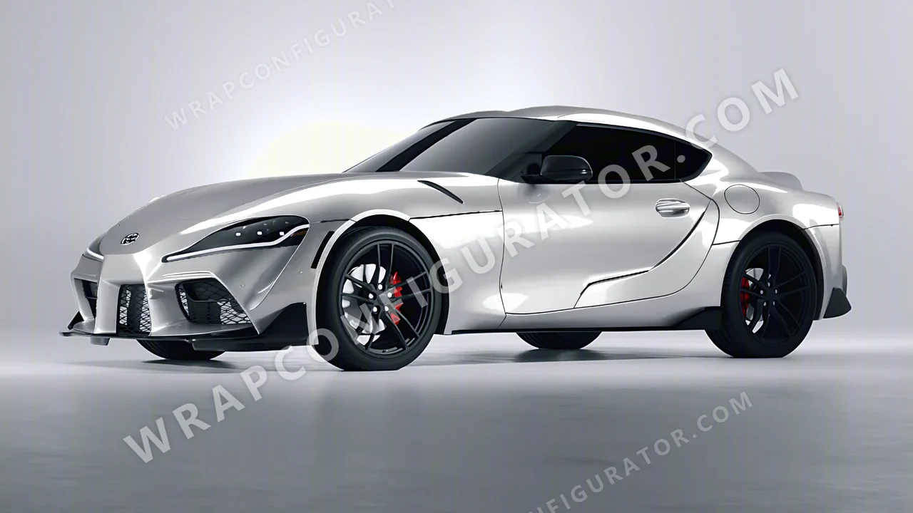 Grey Toyota Supra GR 2020 wrapped in ORACAL Silver Lake 970RA-904G
